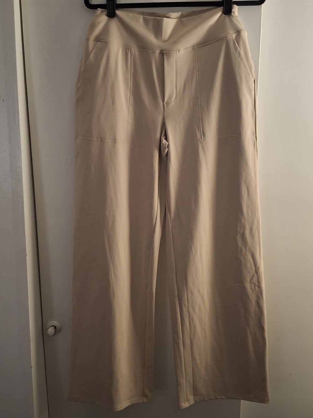 G4Free Women's Beige Wide-Leg Performance Pants